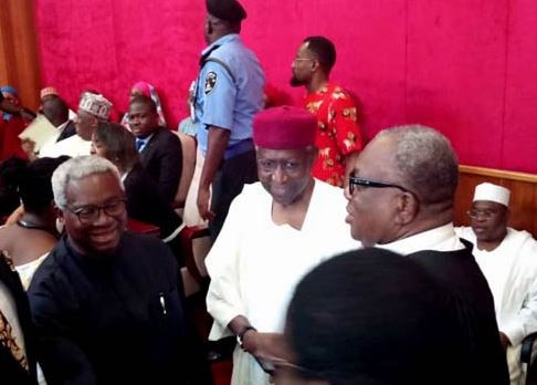 Photos: Oshiomhole, Uche Secondus, Keyamo, Fashola, others arrive as tribunal rules on Atiku?s petition challenging Buhari?s victory