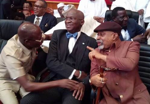 Photos: Oshiomhole, Uche Secondus, Keyamo, Fashola, others arrive as tribunal rules on Atiku?s petition challenging Buhari?s victory