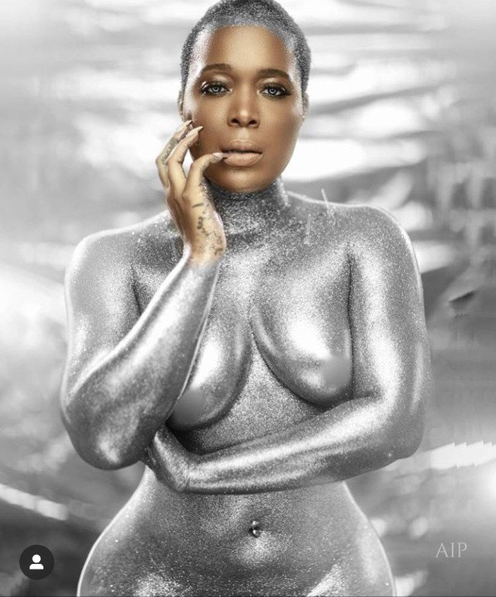 Most Abebe goes naked in new photos with only body paint covering her modesty