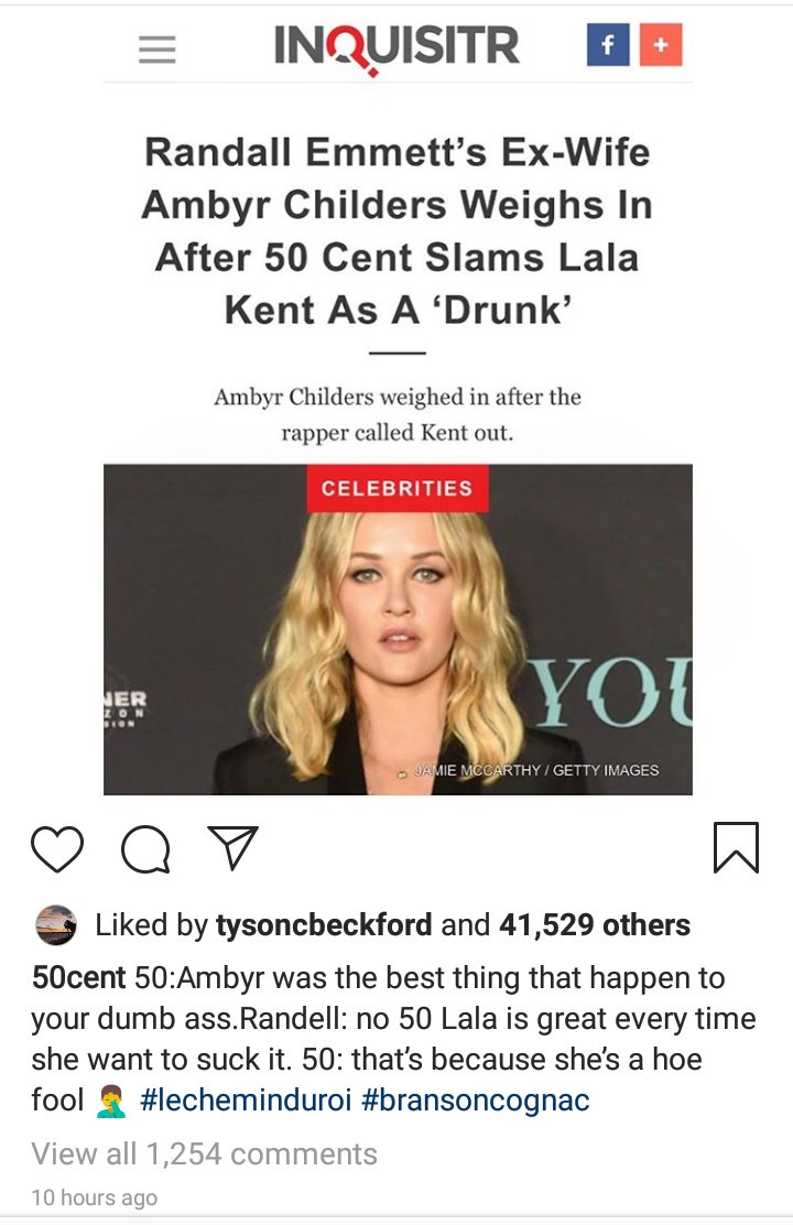 50 Cent continues to drag Lala Kent as their feud is reignited