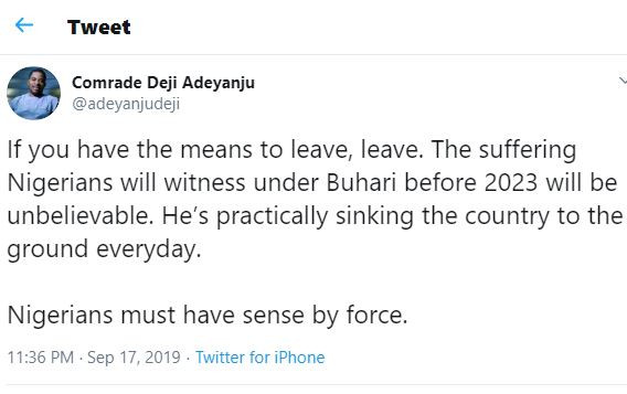 If you have the means to leave the country please do