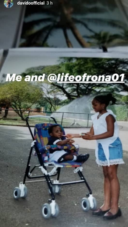 Davido shares adorable throwback photos of himself with his parents
