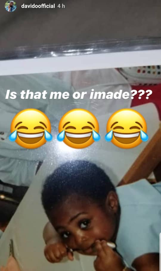 Davido shares adorable throwback photos of himself with his parents