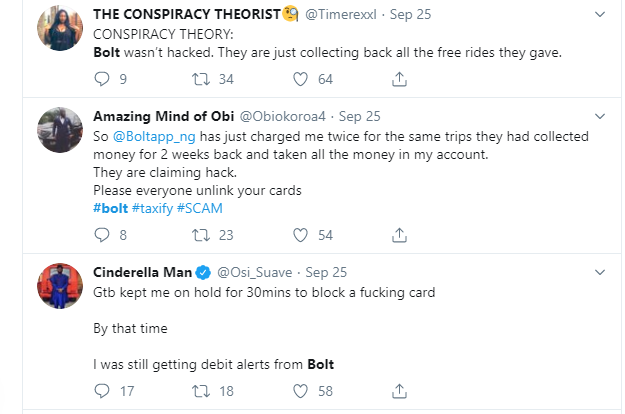 Bolt reacts to alleged server hack as customers receive multiple debit alerts for trips they never took