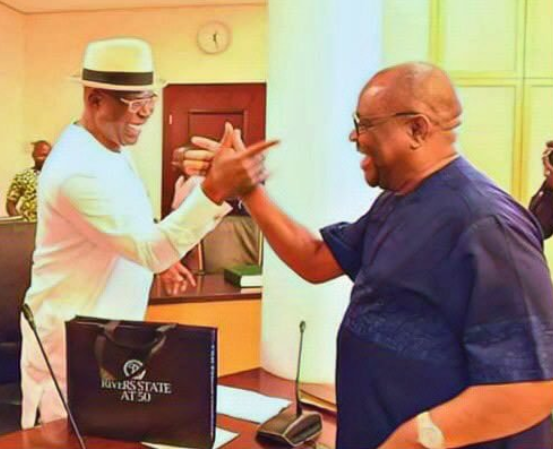 Caption this new photo of?Minister of State for Petroleum, Timipre Sylva and Rivers State Governor, Nyesom Wike