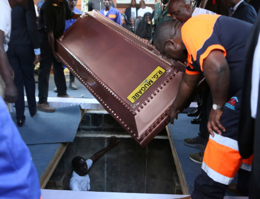 Robert Mugabe buried in?steel coffin encased in concrete as family claims people are 