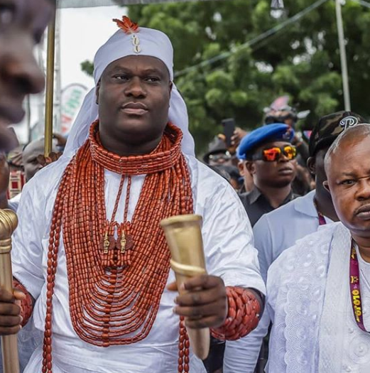 Photos: Ooni of Ife rocks?the official ceremonial outfit from time immemorial to celebrate 