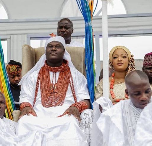 Photos: Ooni of Ife rocks?the official ceremonial outfit from time immemorial to celebrate 