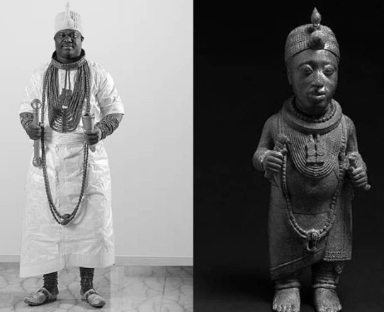 Ooni of Ife recreates photo of the 4th Ooni of Ife who 