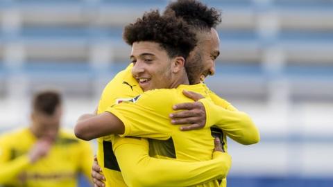 Pierre-Emerick Aubameyang and Jadon Sancho