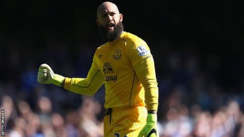 Tim Howard playing for Everton