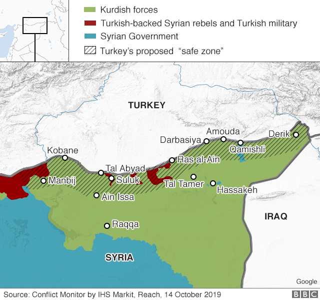 Map of northern Syria