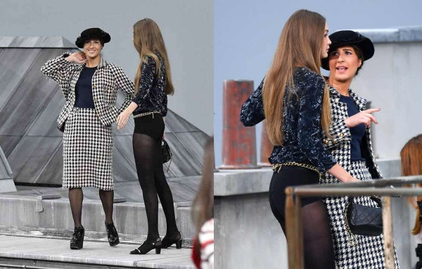 Gigi Hadid confronts runway crasher at Chanel Paris fashion show