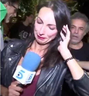 Reporter breaks down in tears as she