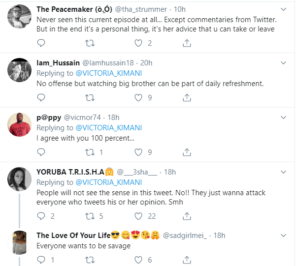 Victoria Kimani comes under fire for saying Big Brother Naija keeps people 