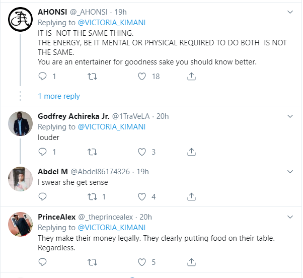 Victoria Kimani comes under fire for saying Big Brother Naija keeps people 