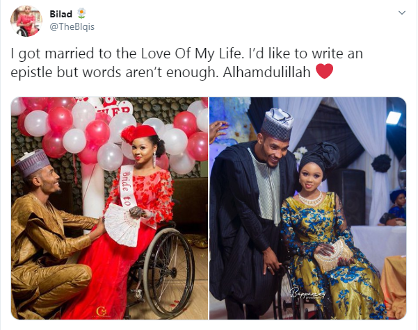 Physically challenged Nigerian lady marries 