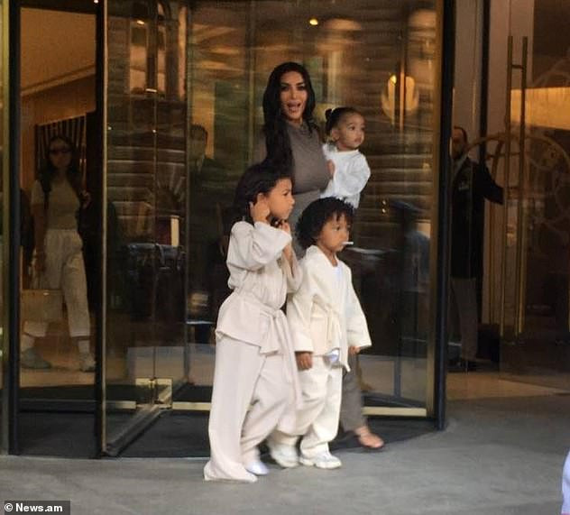 Kim Kardashian arrives in Armenia with her adorable children ahead of their baptism (Photos)