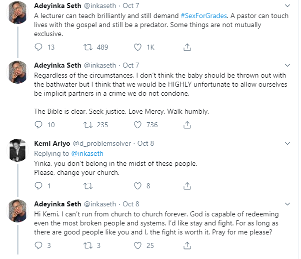 COZA members angry over #SexForGrades documentary are hypocrites- Church member writes