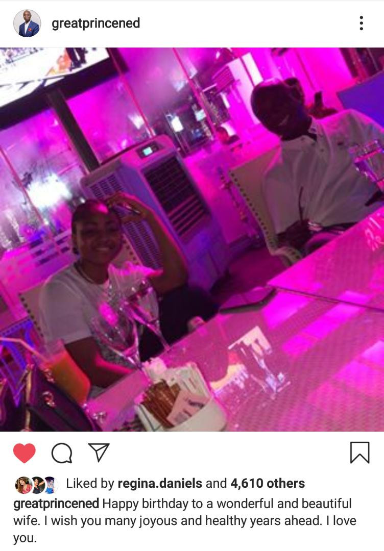 I love you, my beautiful wife - Ned Nwoko celebrates Regina Daniels on her birthday