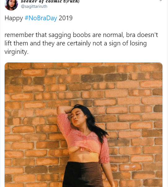  #No Bra Day: Women showcase their boobs as they go bra-free?(Photos)