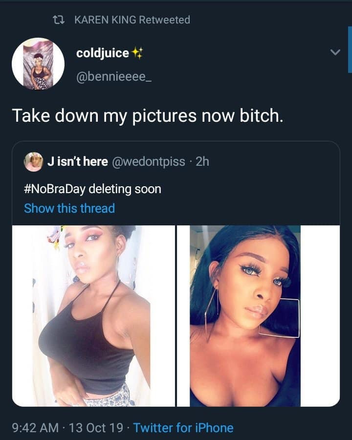 #NoBraDay tweet goes wrong,,,.