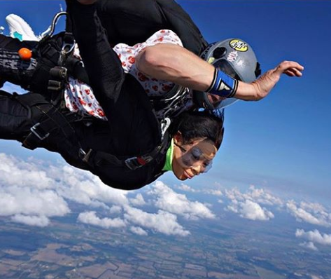 Ex-BBNaija housemate Nina shares photos from her skydiving experience 