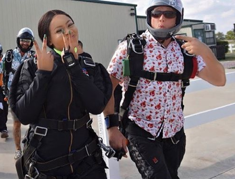 Ex-BBNaija housemate Nina shares photos from her skydiving experience 