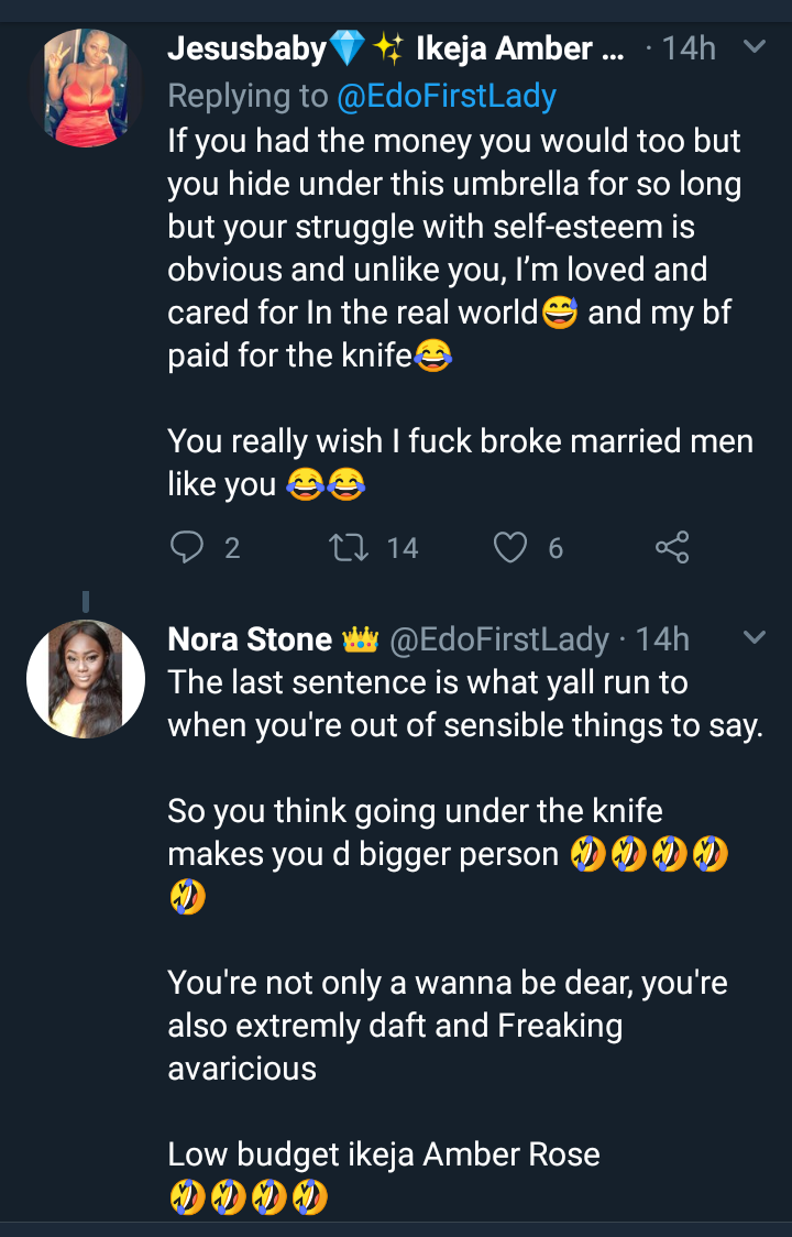 Things get heated as two ladies drag each other on Twitter over who is more superior