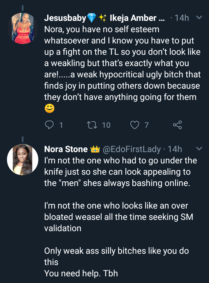 Things get heated as two ladies drag each other on Twitter over who is more superior