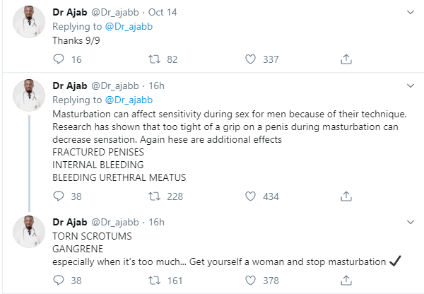 Nigerian Doctor reveals why masturbation is injurious to the health of men and women 