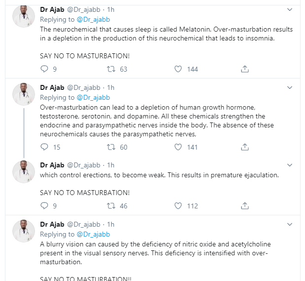 Nigerian Doctor reveals why masturbation is injurious to the health of men and women 
