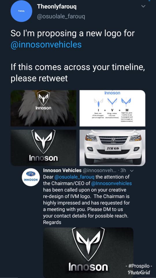Nigerian man gets Innoson Chairman