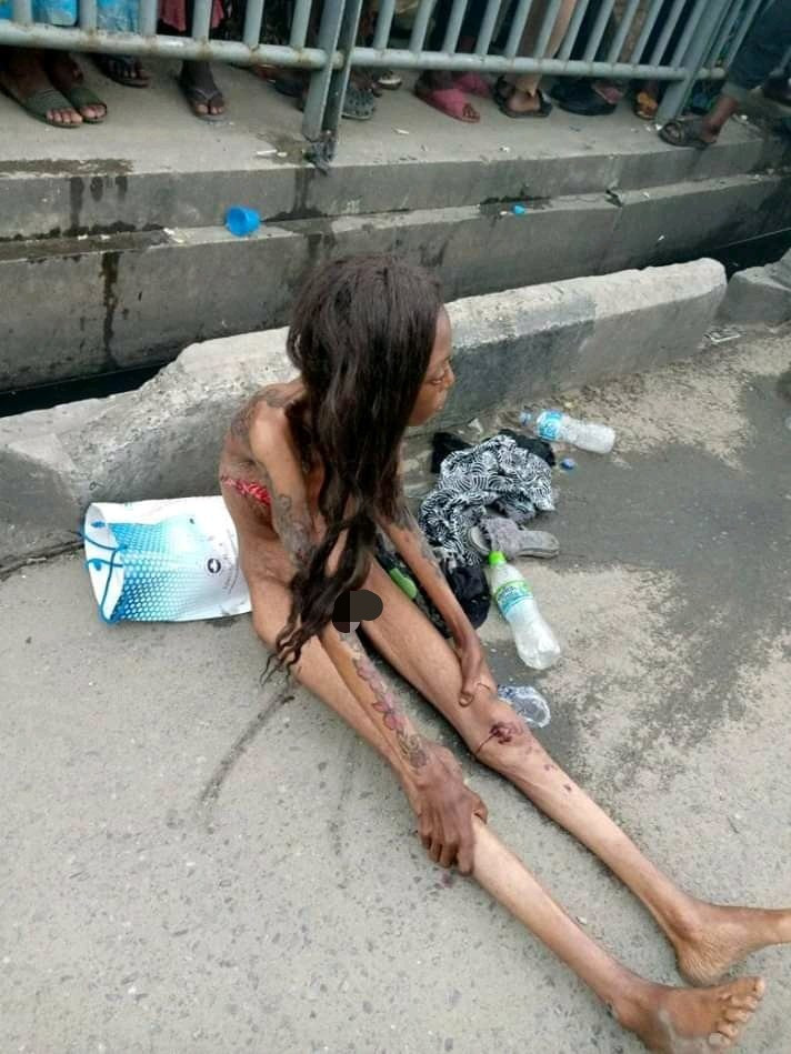 Naked woman thrown out of moving car at Ajah (photos/video)