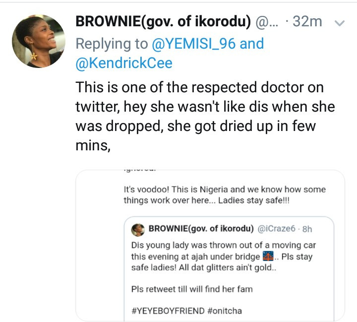 Naked woman thrown out of moving car at Ajah (photos/video)