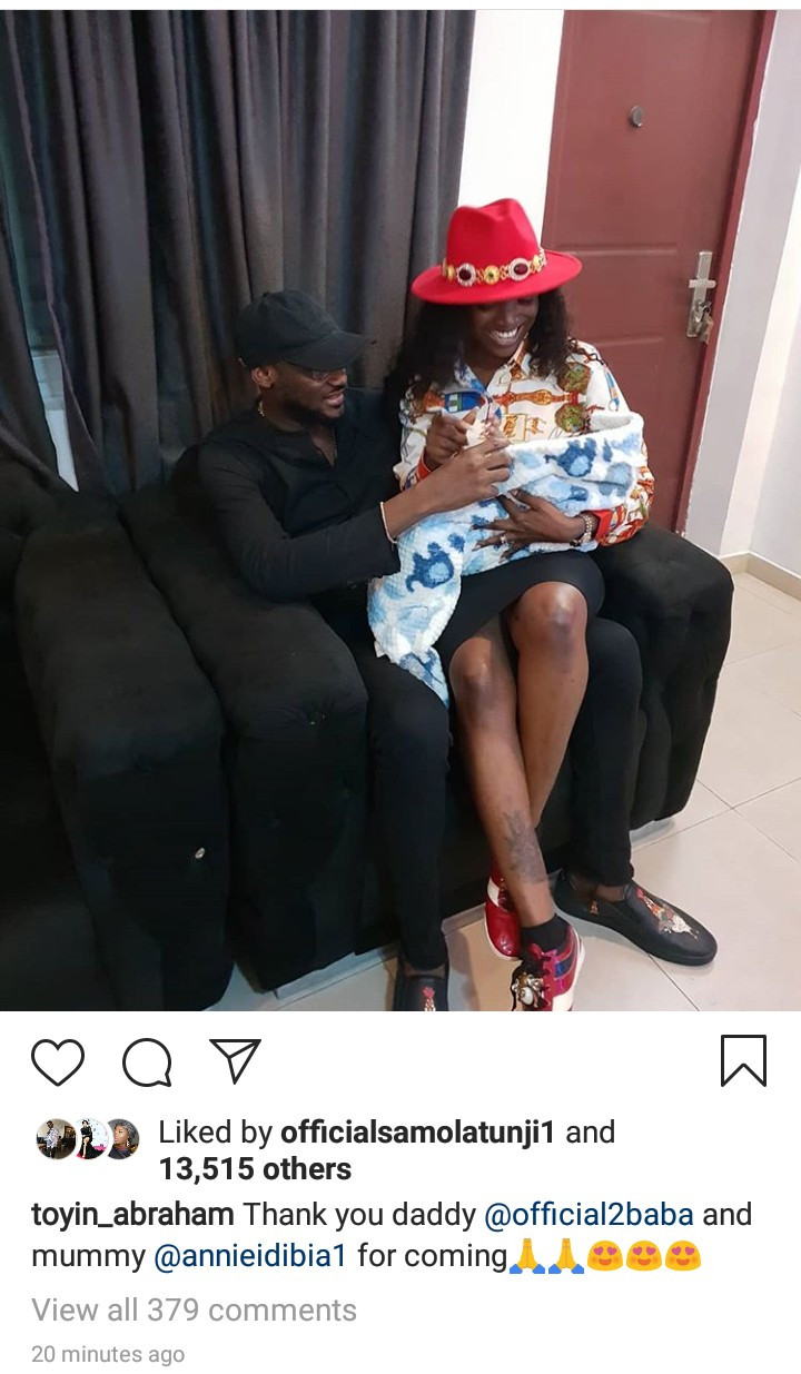 Photo of Annie Idibia sitting on Tuface