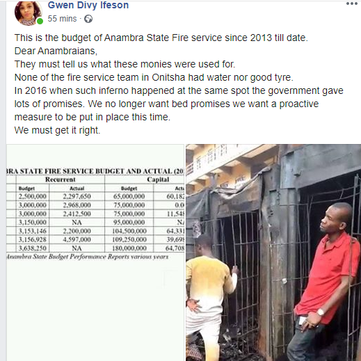 Tanker explosion: Some parts of Ochanja market in Onitsha is still on fire this morning (video)