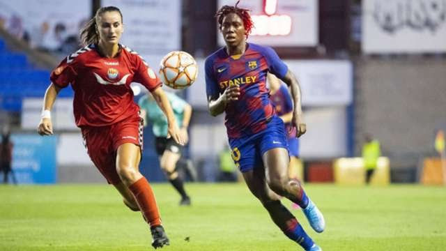 Asisat Oshoala shines as Barcelona thrash Minsk 5 -0 in Women