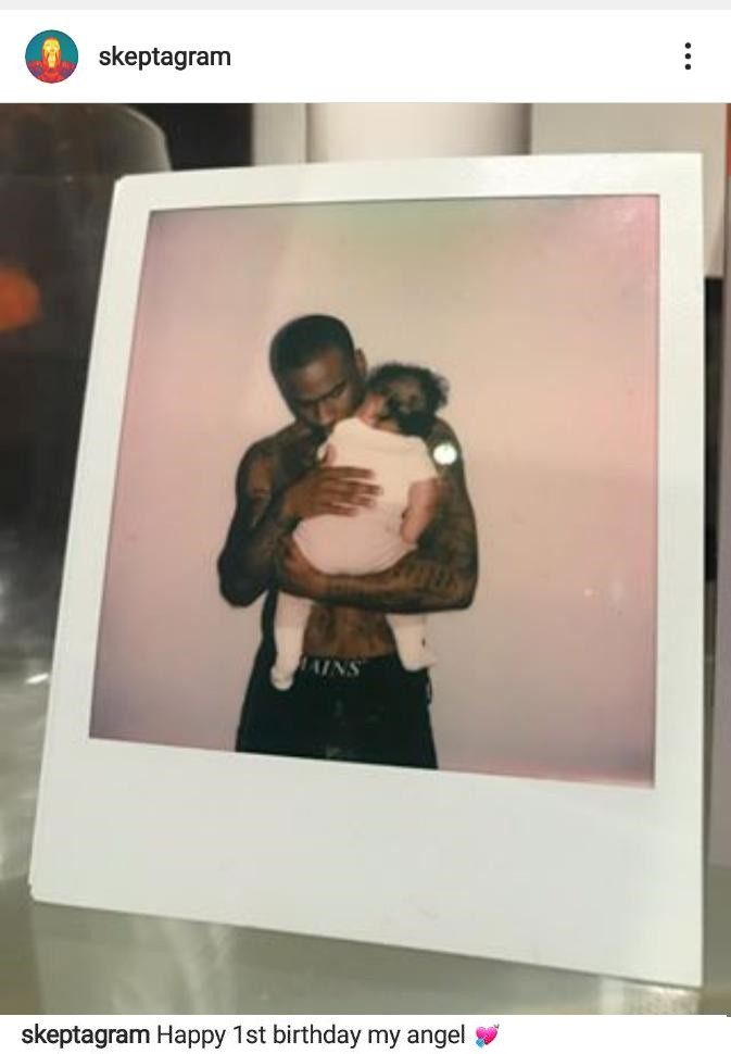  Skepta shares first photo of his daughter on her 1st birthday?