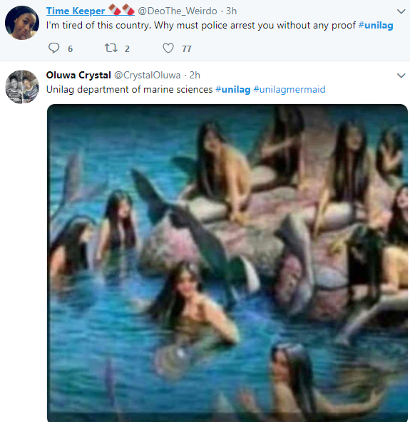 Eyewitness explains why Unilag student was arrested and rumoured to be a mermaid