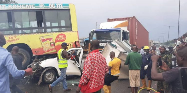 One killed in multiple accident on Otedola bridge (photos)