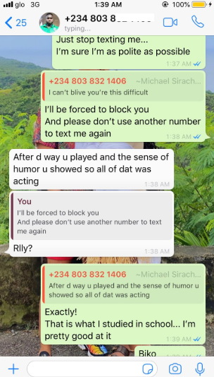 Twitter user shares screenshots of intimate messages an e-cab driver sent her after her ride