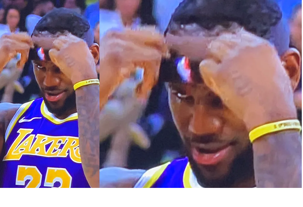 Lebron James hairpiece slides off during game...lol (Video)