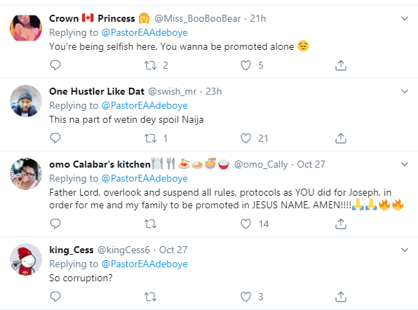 Nigerians tackle Pastor Adeboye over his prayer 