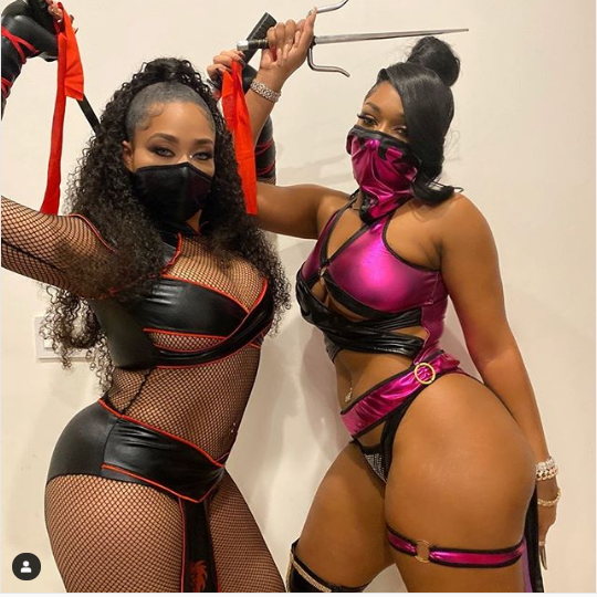 Jordyn Woods and Megan Thee Stallion?ooze sex appeal?in Mortal Kombat costumes for Halloween (Photos)