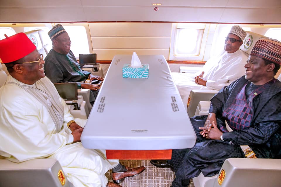 Photos:  President Buhari departs Abuja for South Africa