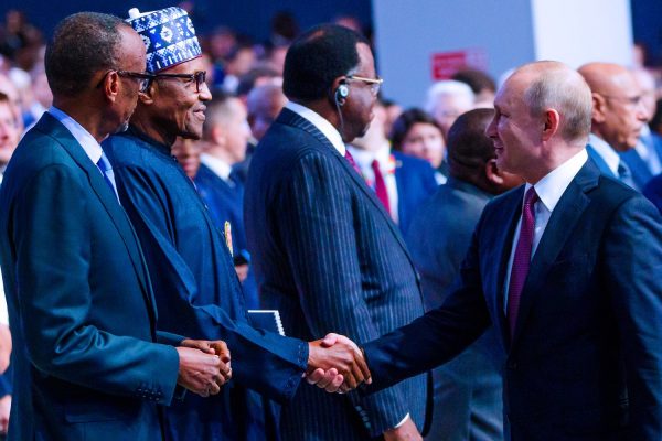Photos: President Buhari meets President Putin at Russia -Africa Economic Forum