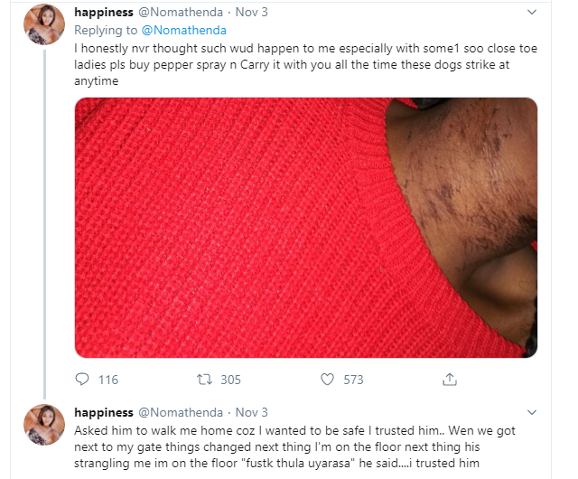 Lady calls out neighbour who she alleged raped her after asking him to walk her home