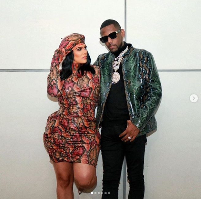 Rapper Fabolous?and his partner Emily Bustamante strike suggestive poses in new photos