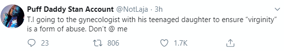 T.I. just revealed he takes his daughter, 18, to the gynecologist every year to ensure she
